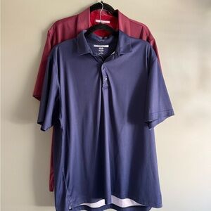 Greg Norman Set of Polo Shirts - Red and Blue